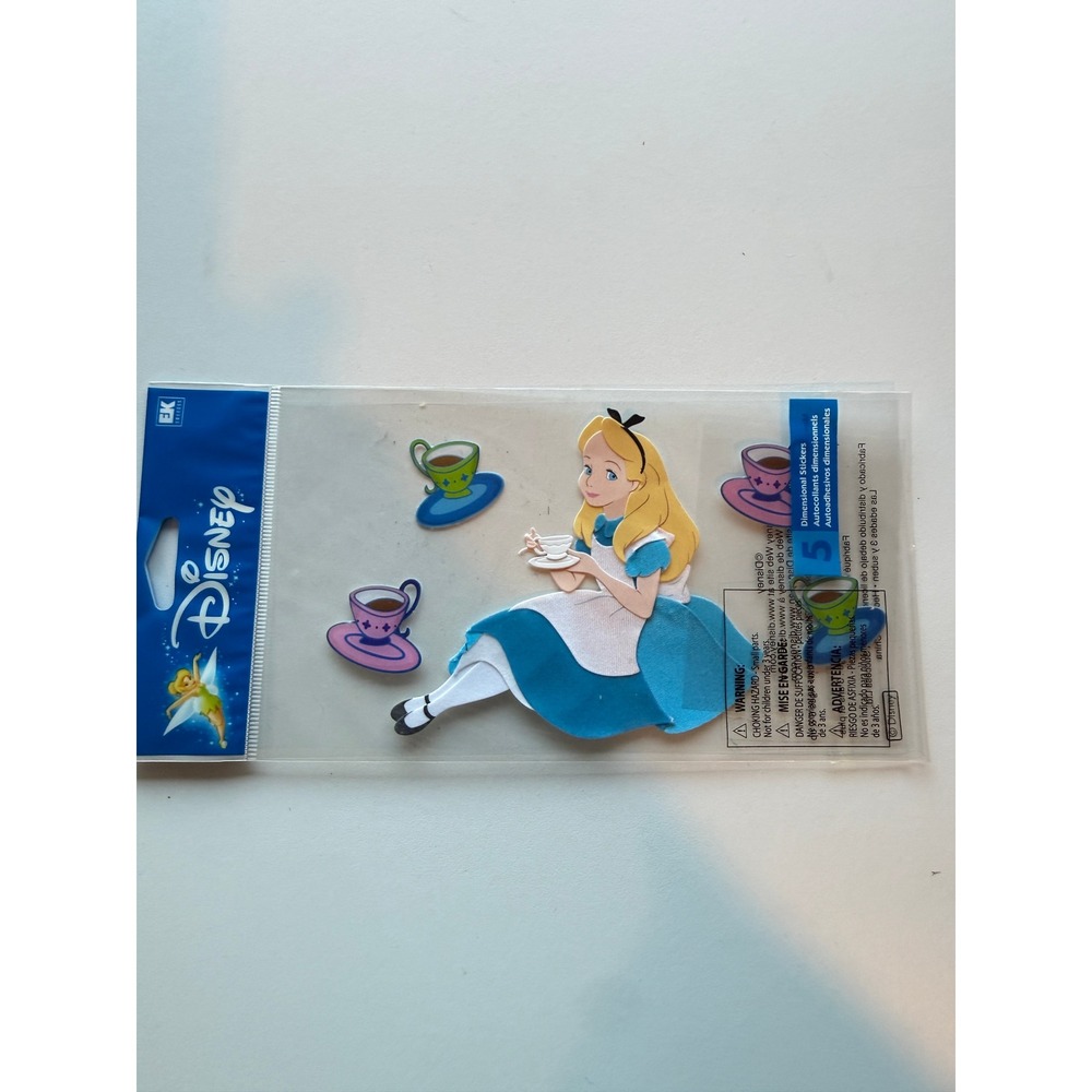 Disney Alice in Wonderland Dimensional Stickers EK Success Tea Party 5pc DJJ016